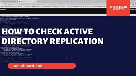 how to verify ad replication